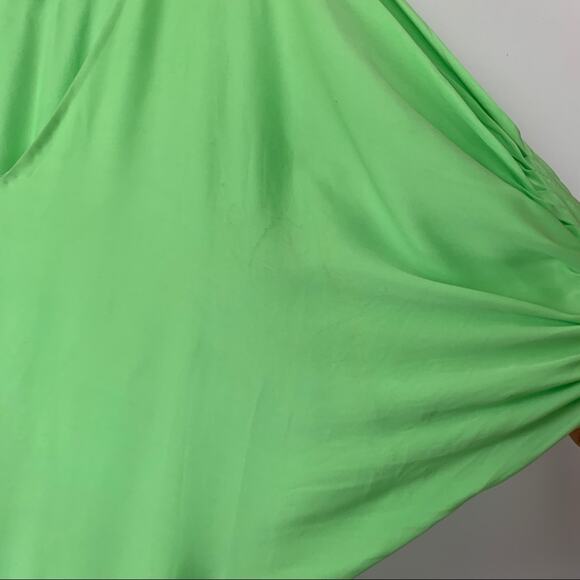 Diane Von Furstenberg Lime Green Belted Dress - Picture 7 of 13